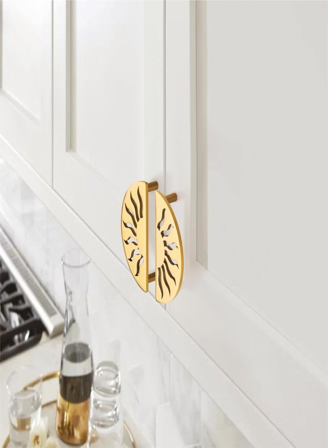 كومباس مجموعة مقابض خزائن وأدراج من الفولاذ المقاوم للصدأ من كومباس، طراز سوريا، مصنوعة من الفولاذ المقاوم للصدأ (طلاء ذهبي بتقنية الترسيب الفيزيائي للبخار)، عبوة من 8 قطع - Image 4